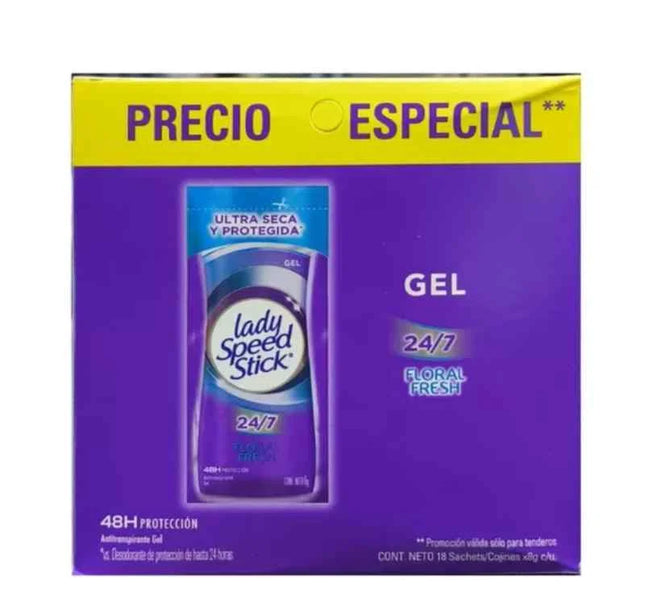 Desodorante Lady Gel Speed Stick Floral Fresh 18Sbs 8 Gr