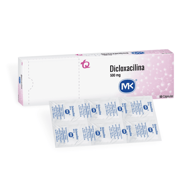 Dicloxacilina 500 Mg 50 Capsulas Mk