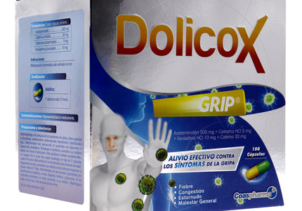 DOLICOX GRIP CAJA 100 CAPSULAS COA