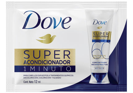 Super Acondicionador Dove 1 Minuto 12 Ml 12 Sobres
