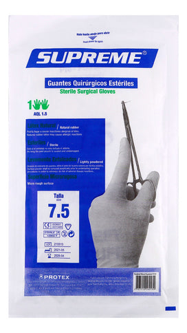 Guantes Quirurgicos Esteril Supreme Talla 7.5