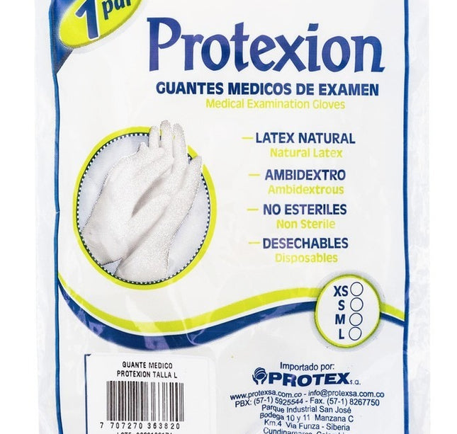 Guante Examen Protexion 10 Pares Talla L