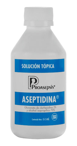 Aseptidina Spray Clorhexidina 2% Alco 70% 60Ml