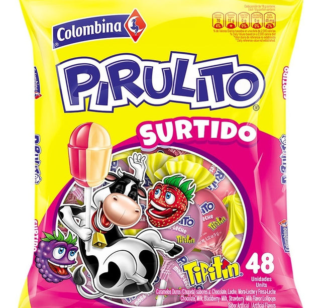 Tipitin Pirulito Surtido 48 Und.432 Gr.