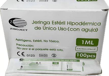 Jeringa 3P 1Ml 27Gx1/2 100 Unidades Amalgadent