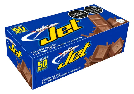 Chocolatina Jet Con Leche 11 Gr 50 Unidades