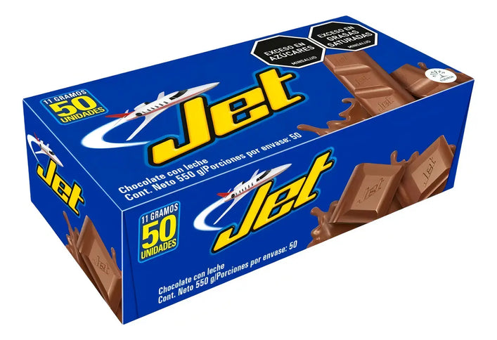Chocolatina Jet Con Leche 11 Gr 50 Unidades