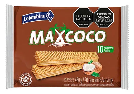 Galleta Max Coco Wafer 10 Unidades