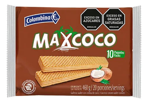 Galleta Max Coco Wafer 10 Unidades
