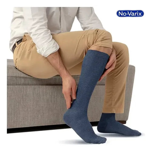 Calcetin Novarix Azul Hombre 15-20Mmhg T.L