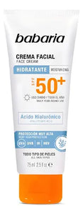 Crema Babaria Acido Hialuronico Spf50+75 Ml