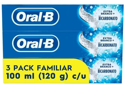 3 Crema Dental Oral-B Ext Blanc 100Ml Pack Familiar