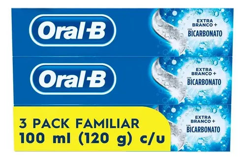 3 Crema Dental Oral-B Ext Blanc 100Ml Pack Familiar