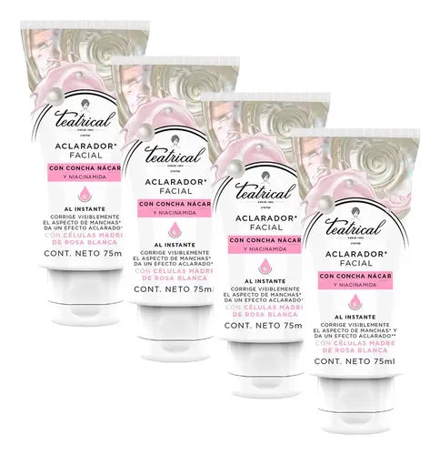 Crema Teatrica Aclarador Facial 75Ml Pague 3 Lleve 4