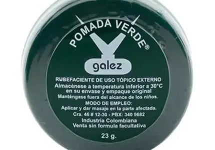 Pomada Verde Galez 23 Gr
