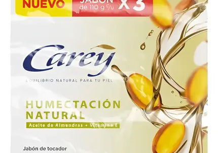 3 Jabón Carey Humectación Natural 110 Gr
