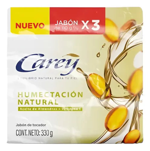 3 Jabón Carey Humectación Natural 110 Gr