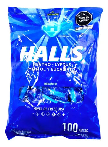 Halls Mentolyptus Pepa 100 Unidades