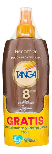 Bronceador Tanga Loción Spf 8 185Ml+ Gratis Gel After Sun X 130 Ml