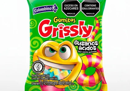 Gomas Grissly Gusanos Acidos 70 Gr