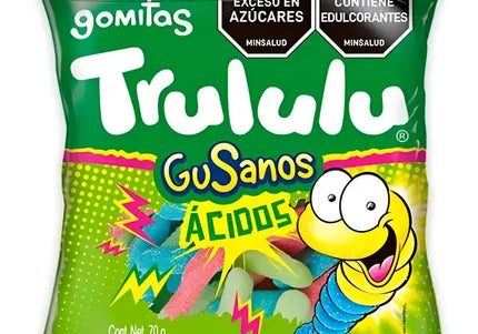 Gomas Trululu Gusanos Dulces Bolsa 70 Gr
