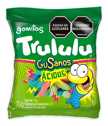 Gomas Trululu Gusanos Dulces Bolsa 70 Gr