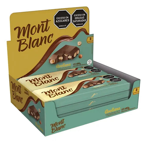 Chocolatina Mont Blanc Avellana 60G 8Und