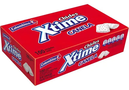Chicle Xtime Canela Display 100 Unidades