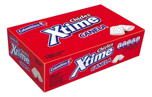 Chicle Xtime Canela Display 100 Unidades