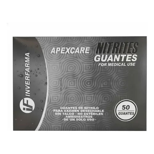 Guante Nitrilo Inverfarma Negro Talla S Cj 50 Und