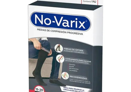 Calcetin Novarix Negro Hombre 15-20Mmhg T.S