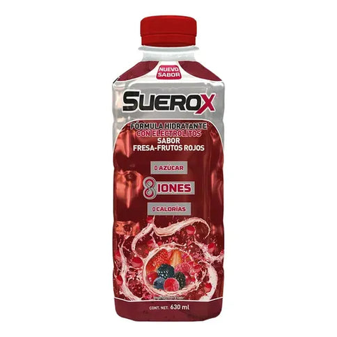 Suerox Bebida Hidratante Energética sabor a Frutos Rojos 630 Ml