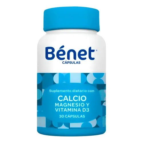 Suplemento Benet Calcio Magnesio 30 Cap