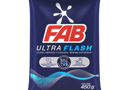 Detergente Polvo Fab Ultra Flash 450 Gr