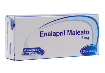 Enalapril 5 Mg 50 Tabletas Coa