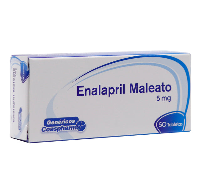 Enalapril 5 Mg 50 Tabletas Coa