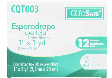 EsparadrapoTela Alfa Blanco 1X1 12 Und