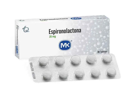 Espironolactona 25 Mg 30 Tabletas Mk
