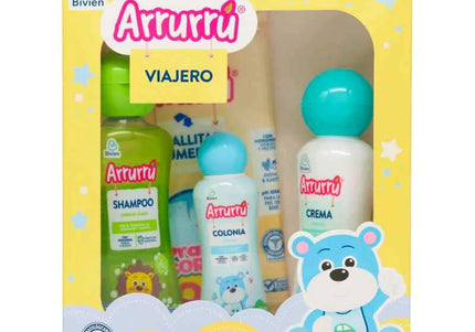 Estuche Arrurru  Viajero Azul 4 Articulos