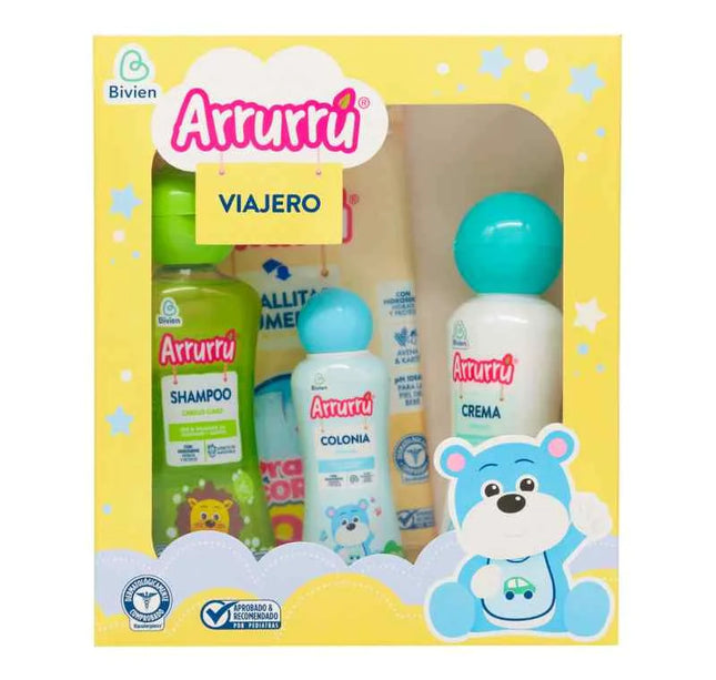 Estuche Arrurru  Viajero Azul 4 Articulos