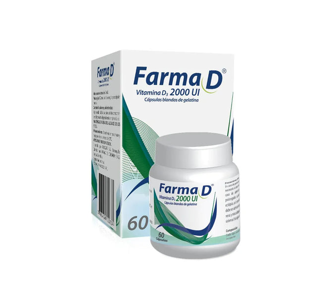 Farma D Vitamina D3 2000Ui 60 Capsulas