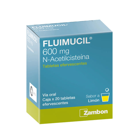 Fluimucil Efervecente 600 Mg 20 Tabletas