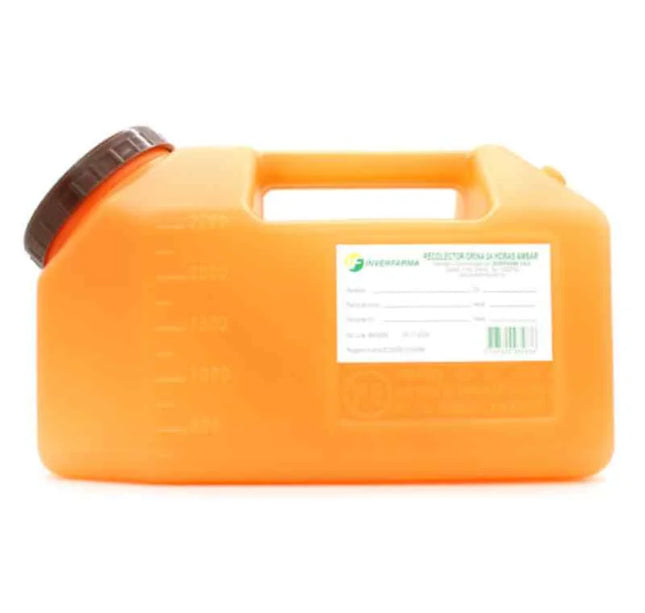 Frasco Orina Recolector 24 Horas Ambar Invefarma