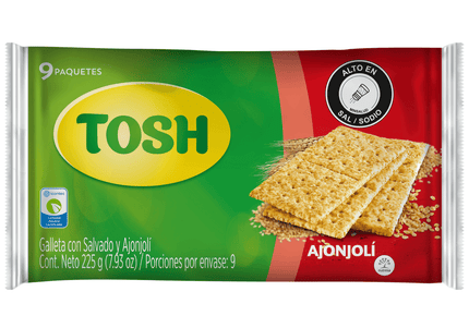 Galletas Tosh Ajonjoli Fit 225 Grs 9 Und