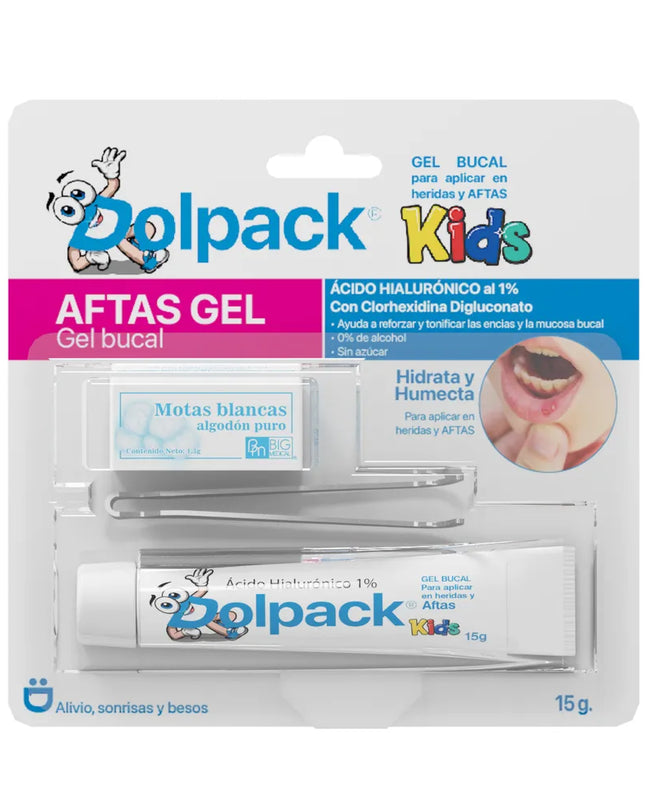 GEL BUCAL DOLPACK KIDS AFTAS 15G+PIN+ALG