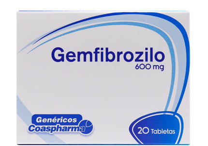 Gemfibrozilo 600 Mg 20 Tabletas Coa