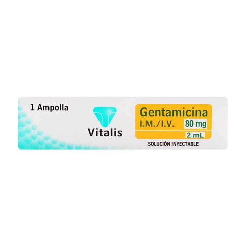 Gentamicina 80 Mg/2Ml 1 Ampolla Vt