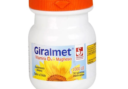 Giralmet Vitamina D 1000 Ui 30 Tbs