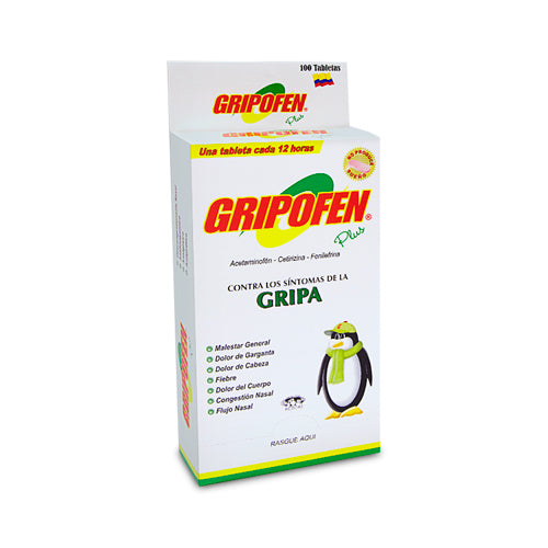 GRIPOFEN PLUS 100 TABLETAS