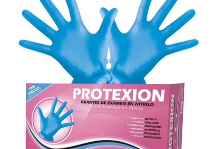 Guante Examen Nitrilo Protexion Talla S 100 Und